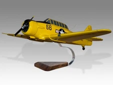 North American Harvard AT-6 US Navy Desk Wood Airplane Model Small Scale 1/48