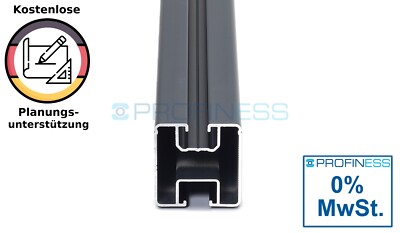 0% MwSt. Profiness Montageprofile 40x40 L, 2,4-6,6 Meter blank und schwarz PV