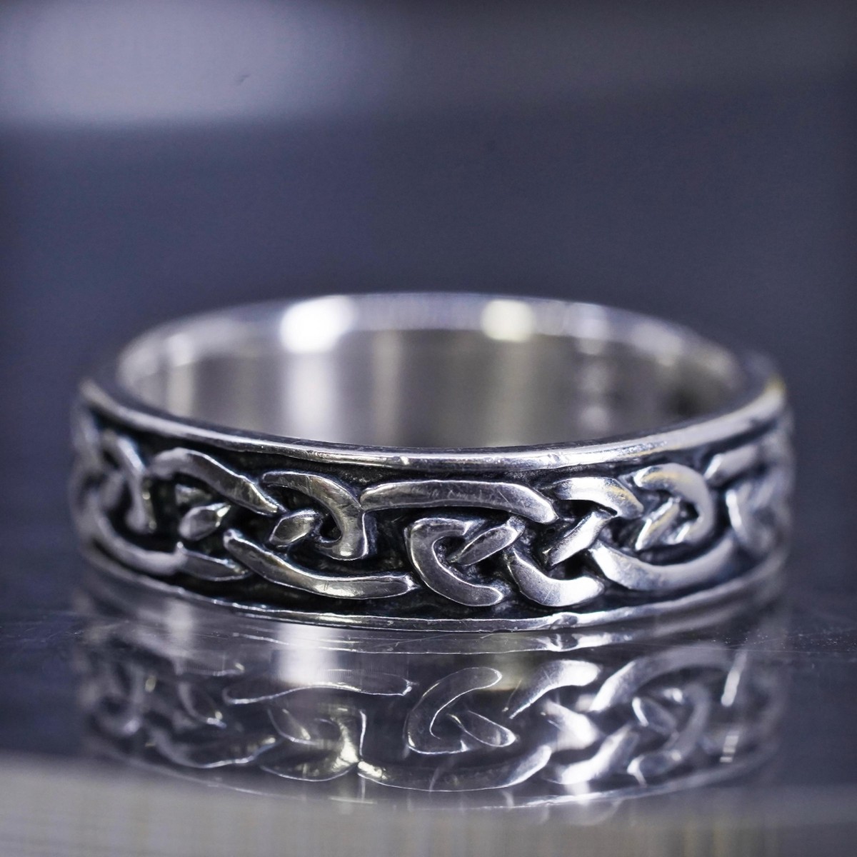 ⑩ライオネルRING Silver925 Size 10, vintage Wheeler WM sterling silver 925 handmade band ring