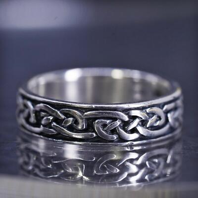 Size 10, vintage Wheeler WM sterling silver 925 handmade band ring