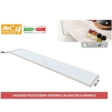 Vassoio rettangolare bianco self bancone pasticceria per esposizione vetrina 1cm
