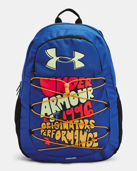 Спортивный рюкзак Under Armour Hustle для взрослых Унисекс объемом 26 л, синий/Черный/Белый-434