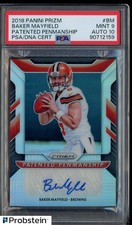 2018 Panini Prizm Patented Penmshp Baker Mayfield RC /25 PSA 9 PSA/DNA 10 AUTO