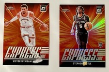 2024-25 Panini Optic - Express Lane Stephon Castle #1 Holo Prizm + Wemby Base