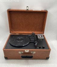Crosley CR49-TA Brown Built In Speaker Vinyl Turntable Not Tested