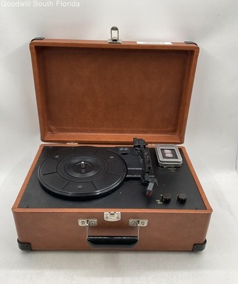 Crosley CR49-TA Brown Built In Speaker Vinyl Turntable Not Tested