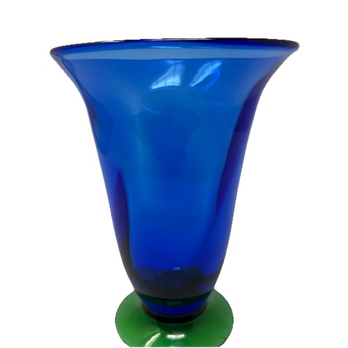 Orrefors Erika Lagerbielke Louise Swedish Blue Green Art Glass Vase - Picture 4 of 10