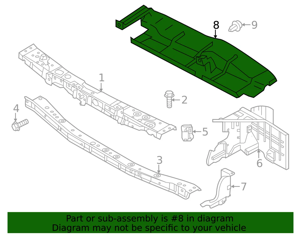 Protector de visión genuino Nissan Versa 2015-2019 21496-9KM1A Foto 3 de 3