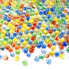 Lewtemi 1500 Pcs Marbles Bulk Cats Eyes Glass Marbles Color Mixing 0.55'' Sol...
