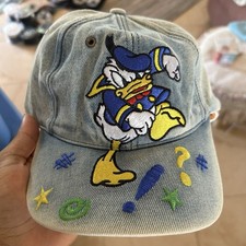 True Vintage 90s Disney Donald Duck Angry Denim Snapback Hat Goofy s Hat Co
