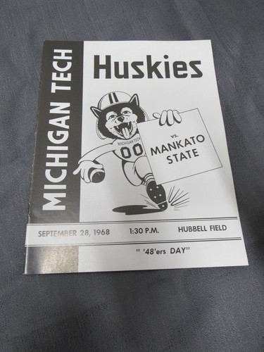 Football Program 1968 Michigan Tech Huskies vs. Mankato State