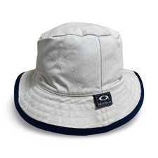 Rare Vintage Y2K Oakley Software Khaki Blue Reversible Rave Beach Bucket Hat