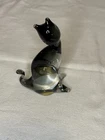 Vintage Mid Century Venezia Venetian Murano Art Glass Cat Figurine Italy
