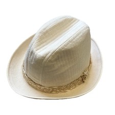 Stetson Fedora Hat Ivory Beige Size 7 1/8 Men’s Unisex Classic Dress Casual