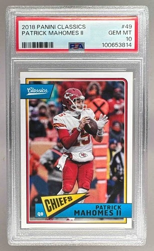 100653814 Patrick Mahomes II 2018 Panini Classics #49 PSA 10