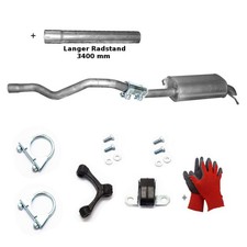 Endschalldämpfer Auspuff+Anbausatz für VW California T5 BUS 1.9TDI Multivan