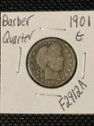 1901 Barber Quarter  G+