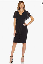 Adrianna Papell Women's Jersey and Chiffon Sheath