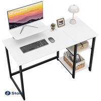 Schreibtisch Greenforest 120Cm Weiß MonitorstäNder Stauraum