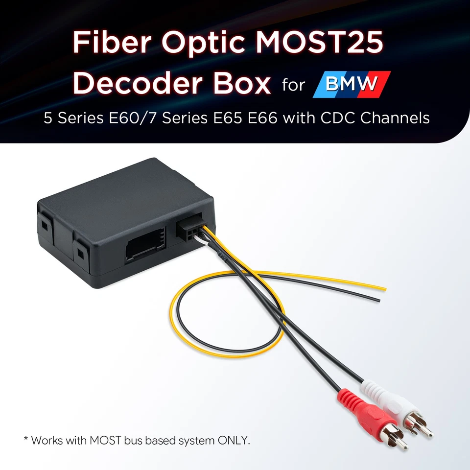 Optical Fiber Decoder Box mit D2B Bus basiert für BMW E60 E65 E66 AUX CDC - Bild 2 von 4