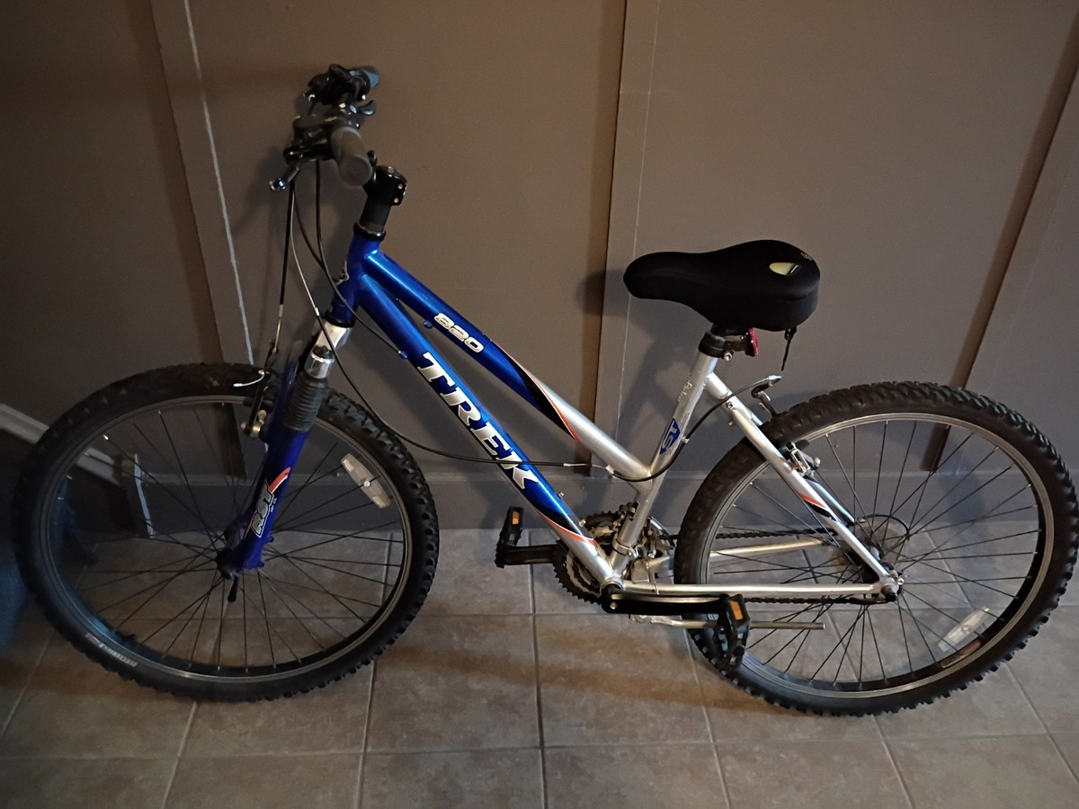 trek 820 bicycle blue book Trek 820 Mountain Bike 26in Blue Silver V-Brake Aluminum Front Suspension