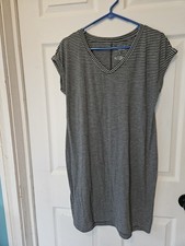 Womens S Sonoma Gray Striped Tshirt Dress
