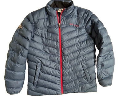 Men's Medium (Tho runs small) Gray Blue Spyder Down 600 Fill Jacket