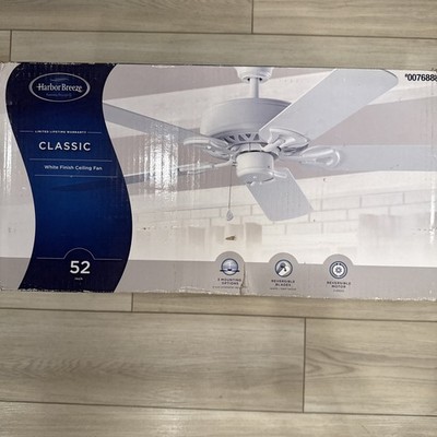 Harbor Breeze 52-in Classic White 5-Blade Ceiling Fan