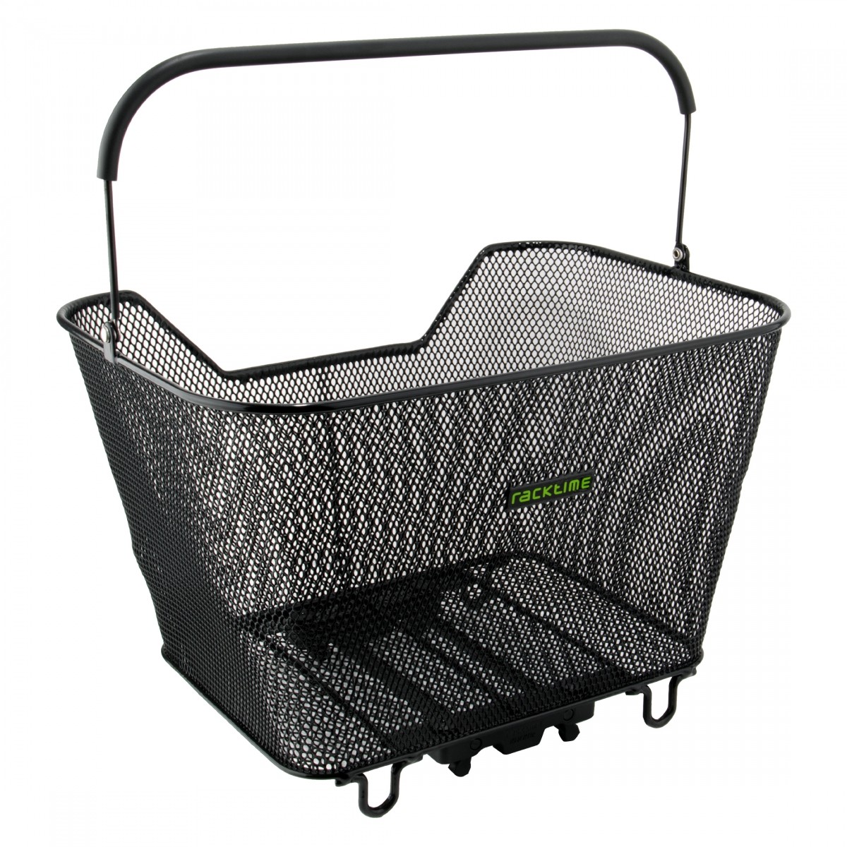 Racktime Baskit Steel Vinyl Bicycle Cargo Basket 16.3x12.2x9.6 for Commuting -