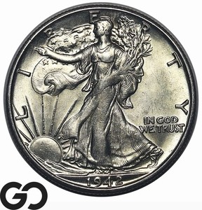1942-S Walking Liberty Half Dollar, Lustrous Choice Unc+, Better Date