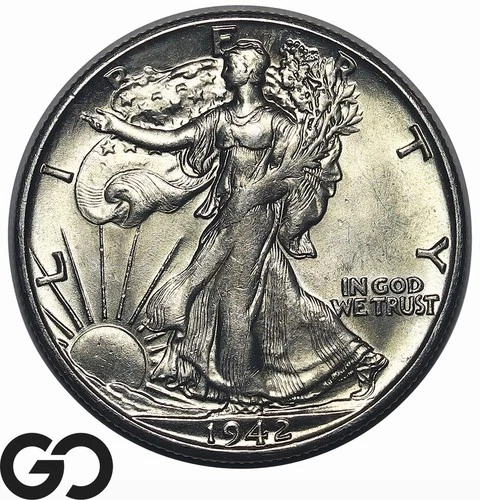 Photo of a 1942-S Walking Liberty Half Dollar from an eBay listing that sold on Jul 17, 2026
