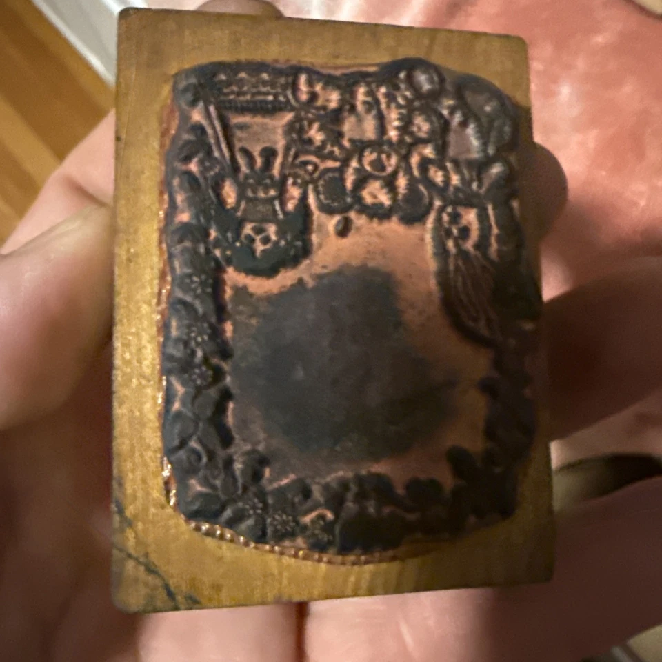 Muñeca Psx 1988 F-751 conejito oso de peluche marco para niños sello de goma de madera Foto 4 de 4