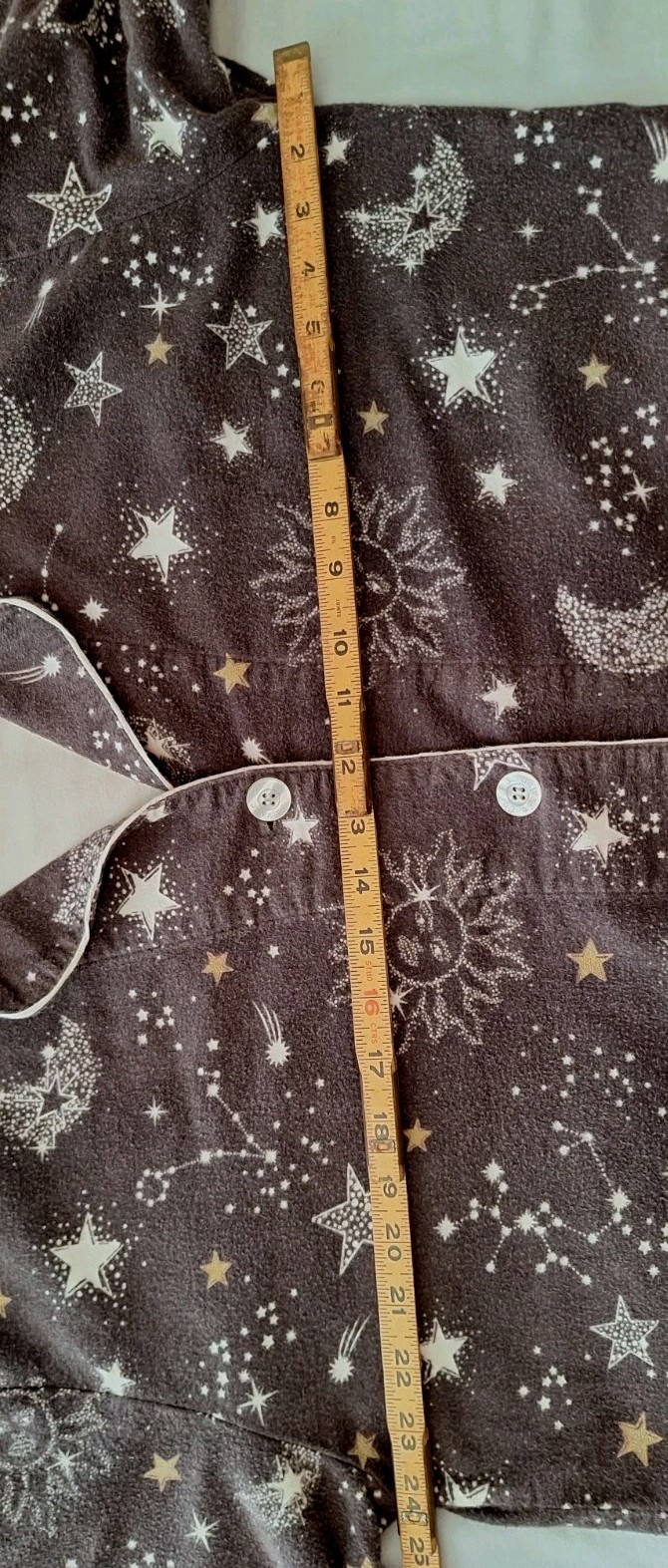 P J Salvage Pajama Cosmic Heart Black 100% Cotton Flannel Women's Sz Med/Large 