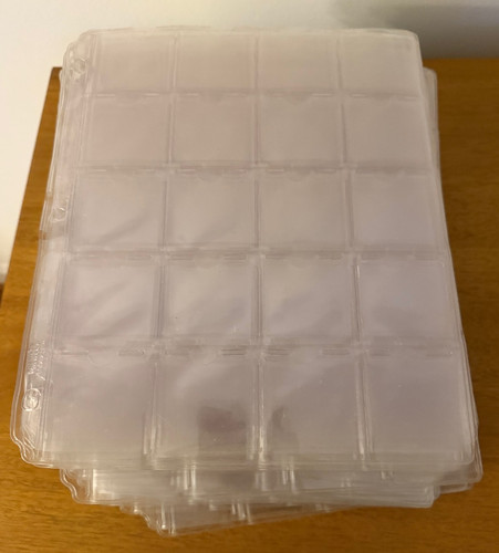 50 Count - used 20-Pocket Pages Coin Holders