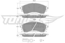 Bremsbelagsatz Scheibenbremse TOMEX Brakes TX 60-23 für FORD RANGER TKE 4 4x4
