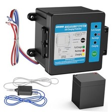 Trailer Brakes Breakaway Kit, Built-in 12V 5AH Lead-Acid Battery and Charger,