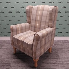 CareCo Beige Check Stirling Fireside Chair