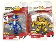 Jazwares Pokemon Battle Lot of 2: Electivire & Quaquaval 4" Deluxe Action Figure