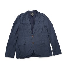 Scotch Soda Mens XL 52 Navy Blue Two Button Cotton Casual Blazer Jacket Coat