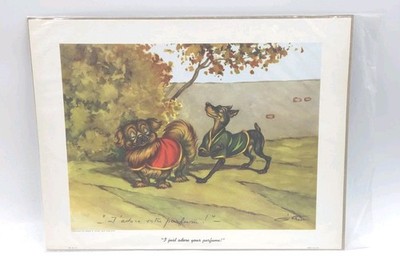 Boris O Klein  i Just Adore Yourperfume!  Lithograph Of Dogs
