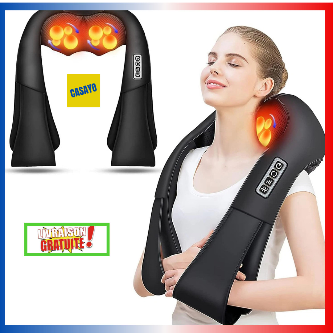 Masseur cervical électrique Shiatsu premium avec chauffage intégré