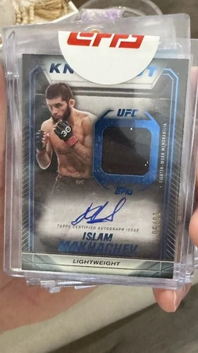 2024 Topps UFC Knockout Relic Blue /50 Islam Makhachev #KAR-IMV On Card Auto - product listing photo