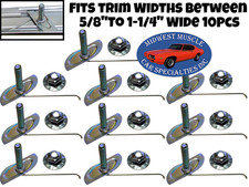 Molding Trim Clips Nuts 58-1 14 Body Fender Door Quarter Ford Fairlane 10p M