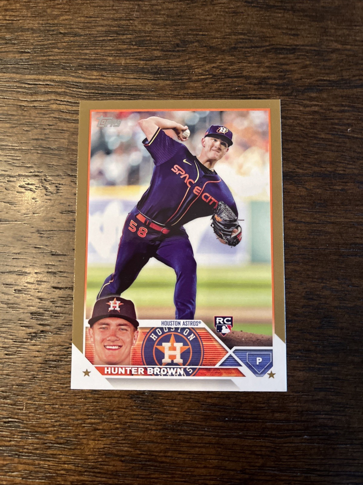 2023 Topps Series 1 - Hunter Brown #111 Gold /2023 (RC) Houston Astros MLB Card