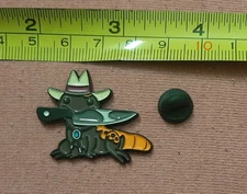 Cute & Deadly Friends Western Pals Salamander Lizard Cowboy with Knife Pin
