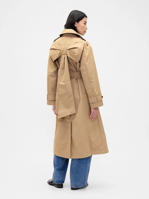 Gap X Sandy Liang Bow-back Trench Coat Size L/XL NWT - Image 3 of 3