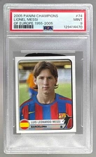 4470 Luis Leonardo Messi 2005 Panini Champions of Europe 1955-2005 #74 PSA 9
