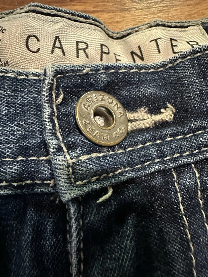 Pantalones Cortos De Colección Años 90 200 Arizona Carpenter Jean Niños 10 Husky Lavado Oscuro Patinador Foto 3 de 4