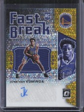 2021-22 Donruss Optic #FB-JKM Jonathan Kuminga Fast Break Signatures Gold #/10