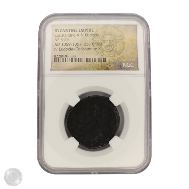Byzantine Empire Constantine X & Eudocia 1059-1067AD NGC Genuine -E214